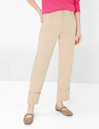 Brax Damen Five-Pocket-Hose Style MADISON S ALMOND, Beige, Gr. 42K