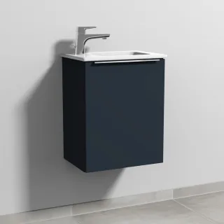 Sanipa 3way Waschtischunterbau zu Duravit ME by Starck Waschtisch mit 1 Tür, Marine-Matt UP7211R