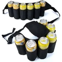 Goods+Gadgets Trinkgürtel GOODS+GADGETS Biergürtel-Getränkehalter-Holster für Getränke und Bier