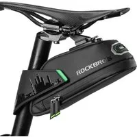 ROCKBROS Satteltasche Fahrradtasche für MTB Rennrad, 1L/ 1,5L (1-tlg), Wasserdicht Stoßfest Sitztasche mit Rücklichthalter