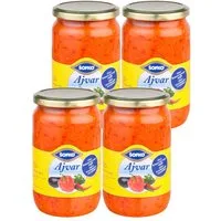 SOFKO Saucen, Sofko Ajvar Paprika und Aubergine Gemüsezubereitung 680g 4er Pack