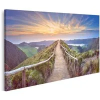 islandburner Leinwandbild Berglandschaft Ponta Delgada Insel Azoren Wanderweg Ansicht Bilder