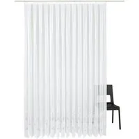 Weckbrodt Gardine Jacqu (1 St), Kräuselband, halbtransparent, feste Falten, Jacquard, halbtransparent, Bordüre, nach Maß, Store