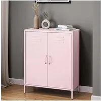 skølm Kommode Atria aus Metall (Rosa, 3 Fächer), höhenverstellbare Böden, Highboard auch verfügbar mit Schubladen