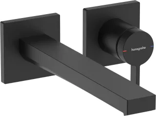 Hansgrohe 2-Loch Waschtischmischer Unterputz Tecturis E F-Set 225 mm Auslauf, mattschwarz, 73051670 73051670