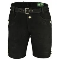 Fuente Leather Wears Lederhose Herren Trachten Lederhose Nubuk kurz mit Gürtel in 5 Farben