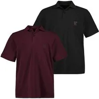 JP1880 Poloshirt Poloshirts Basic 2er-Pack Piqué gekämmte Baumwolle (2-tlg)