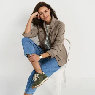 Utility-Jacke für Damen, Damen, size: regular, Braun, Elasthan/Kunstseide/Lyocell (Viskose), by Lands' End