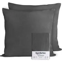 Komfortec Kissenbezug 100% Baumwolle, 150 g/m², (2 Stück), 40 x 40 cm, Kissenhülle, Superweicher Premium Jersey Kopfkissenbezug