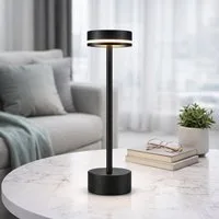 ZMH Tischleuchte 2ER-Set Gold/Schwarz/Weiß USB LED Akku Touchdimmer Nachttischlampe, Touch-Steuerung, LED fest integriert, Warmweiß-Neutralweiß-Kaltweiß, Mehrere Helligkeitsstufen