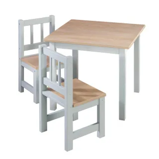 Roba Kindersitzgruppe, Taupe, Sonoma Eiche, Holzwerkstoff, 2-Sitzer, Quadratisch,Quadratisch, 56x49x56 cm, Kinder- & Jugendzimmer, Kindermöbel, Kindersitzmöbel & -tische, Kindersitzgruppen