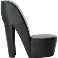 vidaXL Sessel, Stuhl in Stöckelschuh-Form Schwarz Kunstleder