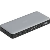 11 Port USB-C Dockingstation grau/schwarz