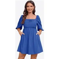 Imily Bela Babydollkleid Damen Lässiges rückenfreies Kleid (Packung, 1-tlg., 1per-Pack) Einfarbig