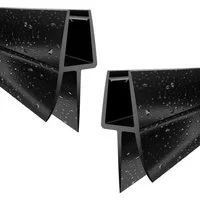 WITEN&NOCK Duschdichtung Schwarz Ersatzdichtung für Duschkabine Wasserabweiser Dichtung 5-6mm, L: 50 cm, (2-St)