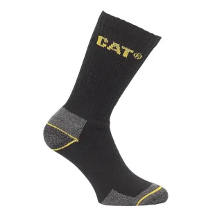 Caterpillar Crew Herren Arbeitssocken / Socken, 3 Paar (Schwarz)