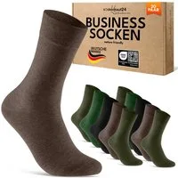 sockenkauf24 Businesssocken Premium Socken mit Komfortbund Herren & Damen Business Socken (20-Paar) aus gekämmter Baumwolle mit Pique-Bund, ohne Naht