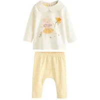 Next Langarmshirt & Leggings Baby Langarm-Oberteil und Leggings im 2er-Set (2-tlg)