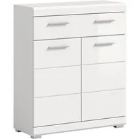 welltime Unterschrank SIENA, Breite 74cm, 2 Tür, 1 Schubkasten, 2 Fächer, MDF-Front (TOPSELLER) in verschiedenen Farben erhältlich, Badmöbel, Badschrank, Kommode, Bad