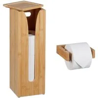 relaxdays Toilettenpapierhalter 2-teiliges Toilettenpapierhalter Set