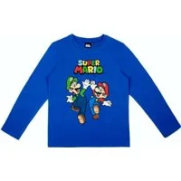 Super Mario T-Shirt SUPER MARIO KART LANGARM T-SHIRT blau Jungen + Mädchen