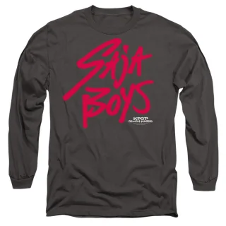 K-Pop Demon Hunters - "Saja Boys" T-Shirt für Herren/Damen Unisex Langärmlig (Holzkohle)