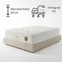 Taschenfederkernmatratze 10 Schichten aus hochwertigem Material, 7 Zonen, gowoll, 30 cm hoch, (Atmungsaktiv, Rückenentlastung, Matratze 90x200 cm oder 140x200 cm, Matratze + Bettdecke), H3 Federkernmatratze 90x200 - 180x200