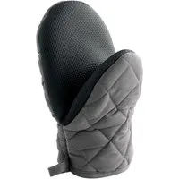 Macosa Home Topfhandschuhe rutschfest Backofenhandschuh Küchenhelfer Topfhalter Handschuh, Backhandschuh Küchenhandschuh Hitzeschutz grau
