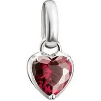THOMAS SABO Kettenanhänger Silber Charm Anhänger Herz Geburtsstein Juli Connect (Set)