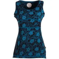 Vishes Shirttop Damen Sommer-Top Tank-Top Blümchen T-Shirt ärmellos Guru, Ethno, Hippie Style