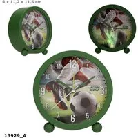Depesche Spiel Action World Wecker Fußball – mit Nachtlicht, Ø 11 cm