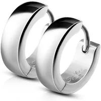 BUNGSA Creolen-Set Silber - Creolen 4mm aus Edelstahl Unisex (1 Paar (2 Stück), 2-tlg), Ohrschmuck Ohrringe