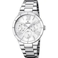 Festina Multifunktionsuhr F16716/1, Armbanduhr, Quarzuhr, Damenuhr, Edelstahlarmband, Datum
