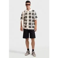 REDEFINED REBEL Kurzarmhemd Redefined Rebel Shirt RRFabian Shirt Crochet BOXY FIT