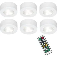Briloner Leuchten LED Unterbauleuchte 2632-066, Dimmfunktion, LED fest integriert, 2700K - Extra-Warmweiß, Push Light, 5,8x2,6cm, Weiß, Schrank, Schublade, Küchenlampe, Deko