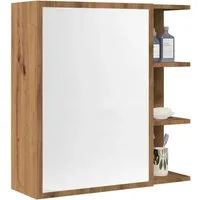 vidaXL Schrankmodule Spiegelschrank Artisan-Eiche 62,5x20,5x64 cm Holzwerkstoff