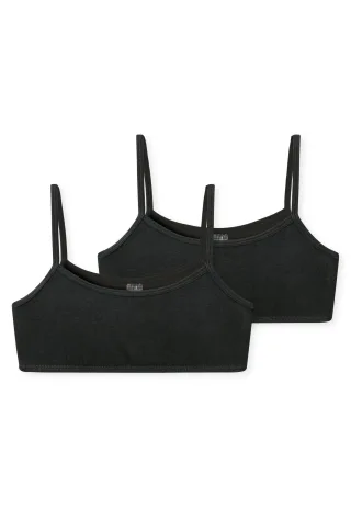 SCHIESSER - 2PACK Bustiers schwarz - Gr. - 140