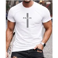 RMK T-Shirt Herren Shirt Rundhals Basic "PARIS France" aus Baumwolle