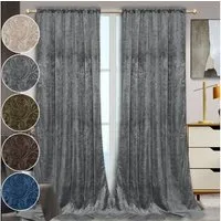 Rosnek Vorhang Luxuriöser, geblümter Samt, für Wohnzimmer Schlafzimmer Deko (2 St), Stangendurchzug, verdunkelnd, H×B: 183×132,213×132,244×132,274×132,304×132