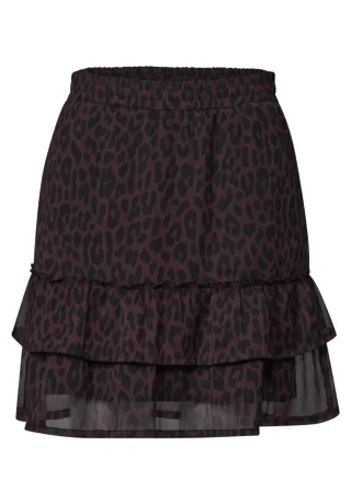 Street One - Minirock mit Volants violet - Gr. - 34