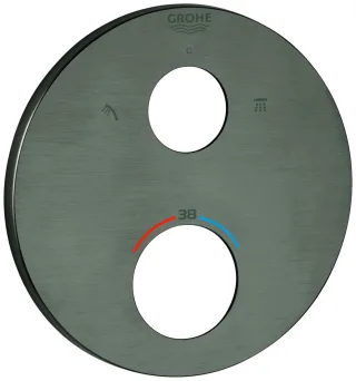 Grohe Rosette 49074 rund für THM-FMS hard graphite gebürstet, 49074AL0 49074AL0