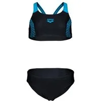 Arena Balconette-Bikini GIRL'S ARENA OPENINGS BIKINI ENERGY BACK BLACK-TURQUOISE