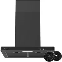 KKT KOLBE Wandhaube Dunstabzugshaube 60cm DELTA350S 60cm / Schwarz / Wandhaube / Abzugshaube / Druckknopf / 3 Stufen / LED