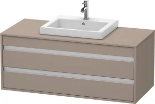 Duravit Ketho Konsolenwaschtischunterbau wandhängend Basalt Matt 1200x550x496 mm - KT675604343 KT675604343