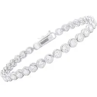 Unique Silberarmband Zierliches Silberarmband mit Zirkoniasteinen SB0040