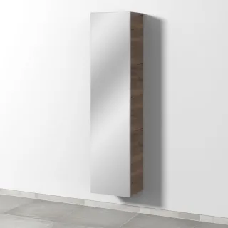 Sanipa 3way Hochschrank mit 1 Doppelspiegeltür, Eiche-Tabak BR15250