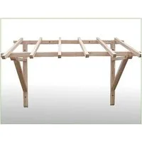 Melko Pultvordach Haustürvordach Überdachung Türdach aus Holz 205 cm Pultvordach 2050 mm (Stück), Unbehandelt