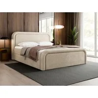 Compleo Boxspringbett Kontinentalbett mit Bonell-Federkern, rundes Kopfteil (Topper als Option, Stoff: PUENTE oder QUELLE), Designerbett, Japandi und Modern Schlafzimmer, Jugendzimmer