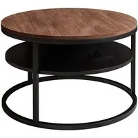 Lookway Couchtisch CIRI SLIM LOFT mit Ablage (1 Tisch), Durchmesser: ⌀ 60 cm