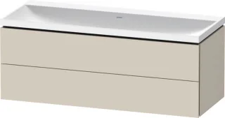 Duravit L-Cube c-shaped Set wandhängend Taupe Supermatt 1200x480x480 mm - LC6953N83830000 LC6953N83830000